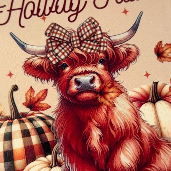 Charming Highland Cow 'Howdy Fall' Home or Office Decor for Autumn - Picture 13 of 13